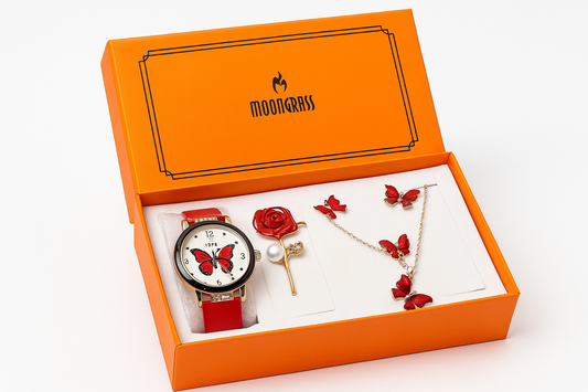 Set MOONGRASS Mariposa – Reloj + Joyería